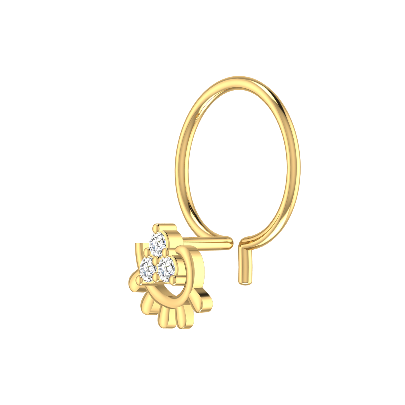 0.02 Carat Natural Diamond Nose Pin - HI Color, VS-SI Clarity.